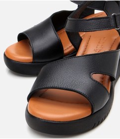 Resim Hotiç Kadın Deri Siyah Dolgu Topuklu Sandalet 01sah306880a100 Siyah-black Siyah 