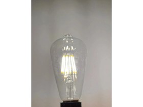 Resim Mikasso 6 Watt E27 Duylu Şeffaf Camlı 3000 Kelvin Günışığı LED Rustik Ampul 