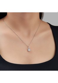 Resim Monemel Kristal Taşlı Gümüş Baget Kolye Ve Küpe Set Altın Kaplama N0899set Gümüş - Rodyum 