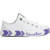 Resim Benetton ® | Bn-30620-3374 Beyaz Lila - Kadın Spor Ayakkabı 