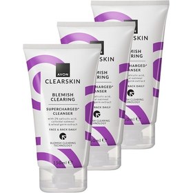 Resim Avon Clearskin Supercharged Lekeler İçin Yüz Temizleyici 3 x 150 ML 