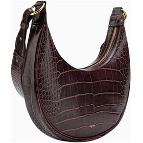 Resim Jw Pei Carly Saddle Bag Vegan Deri Omuz Çantası Koyu Kahverengi 