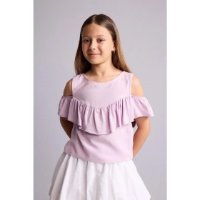 Resim DeFacto Kısa Kollu Bluz Kız Çocuk H1223A826SM 