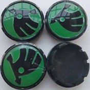 Resim Tongdashop 4 Adet Skoda 56mm Jant Kapakları Yeşil Octavia Fabia Superb Yeti Kodiaq 