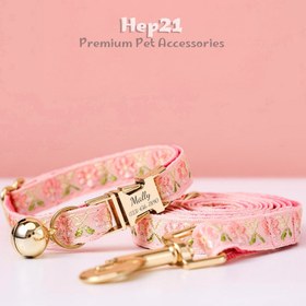 Resim Cat Collar Velvet Cat Collar with Bell 015263 - Fuchsia Bow Tie / S/M 