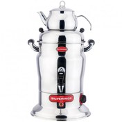 Resim Işıkgaz Silverinox 10 Litre Tek Demlik Çay Semaveri Otomatı Makinesi TEK DEMLİK - 10 LİTRE - METAL BASMALI - TERMOSTATLI - GARANTİLİ