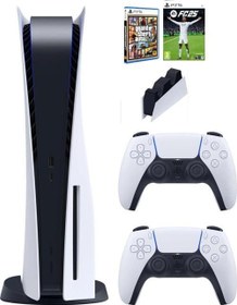 Resim Playstation 5 Standart Cdli + 2. Kol Dualsense + Ps5 FC25 + PS5 GTA V + Şarj istasyonu 