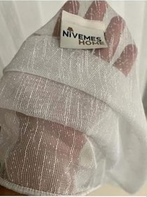 Resim Noktalı 1/3 Sık Pile Tül Perde Apm,Beyaz 150 X 250 