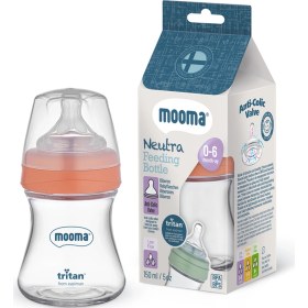 Resim Mooma Neutra Tritan Biberon Yavaş Akış Pembe 0-6 Ay 150 Ml 
