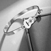 Resim Şık Paslanmaz Çelik Gitar Bilekliği - Unisex, Şık ve Müzik Severler İçin Mükemmel 
