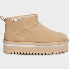 Resim Tommy Jeans Bayan Bot En0en02599 Ab9 Bej Bej 