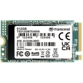 Resim transcend 512gb M.2 2242 1000 - 1999 Mb/s Nvme Ssd Ts512gmte400s 