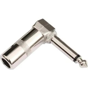 Resim 6.3 mm Mono L Tip Metal Gitar Jack 