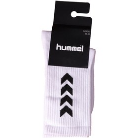 Resim hummel Unisex Beyaz Siyah Spor Ekipmanı Çorap 