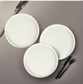 Resim Güral Porselen Bilbao Pırlanta Servis Tabağı 3 Parça 27 CM 