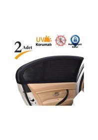 Resim 2 Adet Araba Yan Cam Güneşlik Perde Kılıf Güneşliği Oto Araç Arka Yan Cam Için Güneşlik Universal 
