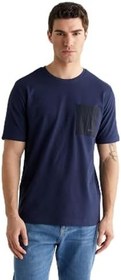 Resim GANT Erkek Mavi Baskılı Kısa Kollu T-Shirt 