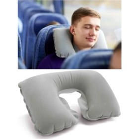 Resim Carnivalland Kolay Şişirilebilir Comfort Ortopedik Seyahat Yastığı Boyun Yastığı Kamp Yastığı 1 Adet 