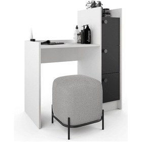 Resim Makyaj Masası 3 - Beyaz - Siyah 