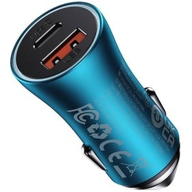 Resim Baseus Golden Contactor Max Araç Şarj Cihazı, Usb + Usb-c, 60w 
