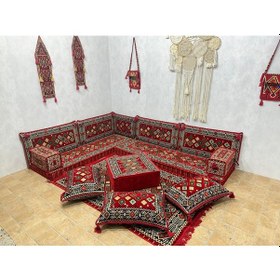 Resim Coton Şark Köşesi Şili Desen Minder Takımı 18 Parça 