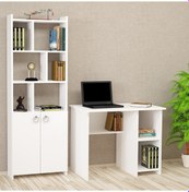 Resim Kalenderdekor1 Kalender Dekor Avel Mayra 90 Cm Çalışma Masası Takımı Avm01 Beyaz 
