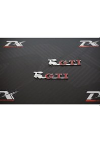 Resim Volkswagen Gti Running Rabbit Çamurluk Yanı Krom Metal 3M Logo (547331331) 
