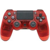 Resim Novahub Ps4 Kablo Titreşimli Oyun Kumandası - Çift Darbe, Şeffaf Kırmızı, Ergonomik Tasarım, Usb Bağlantılı 