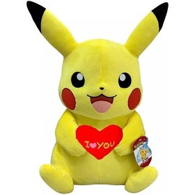 Resim Kalp Pikachu Peluş Oyuncak Pokemon Peluş Oyuncak Büyük Boy Uyku Arkadaşı Pikachu 40cm Büyük Boy Diğer 