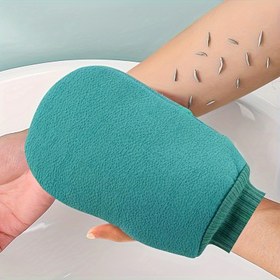 Resim 1 adet Polyester Ovma Eldiveni - Çift Yüzeyli Vücut Sürtücü Eldiven Masaj ve Banyo Aksesuarları için 