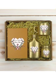 Resim Bk Gift Kişiye Özel İsimli Dtf Anne Temalı Gold Defter & Kahve Fincanı & Kolonya & Mum Hediye Seti-5, Anneye Hediye, Anneler Günü Hediyesi Kobitmeyenc 