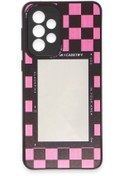 Resim Sphone Samsung Galaxy A73 5g Kılıf Aynalı Grafiti Desen Make Up Makyaj Aynası Kare Figür Motif 