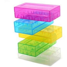 Resim Plastik Pil Taşıma Kutusu Sarı 18650 