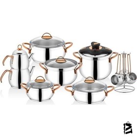 Resim Schafer Alia Çelik Çeyiz Seti - 18 Parça Bakır - 