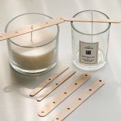 Resim 10'lu paket, Mum Sabitleme Ahşap Çubuklar, El Yapımı DIY Aromaterapi Mum Konteyneri ve Balmumu Çekirdek Tutucu için 1 Delikli 3 Delikli 5 Delikli 7 Delikli Çok Delikli Ahşap Parçaları 