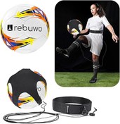 Resim Genel Markalar Çocuklar Yetişkinler İçin Ayarlanabilir Futbol Antrenman Kemeri ve Top Seti, Turuncu 