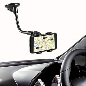 Resim Yeni 360° Dönen Araba Telefon Tutucu, Evrensel Gösterge Paneli Montajı, Araba Tutucu, GPS Telefon Tutucu, Araba Telefon Tutucu, Telefon Emme Kupası Tutucu 