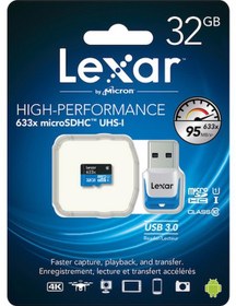 Resim Lexar 32 GB 633x 4K Micro SD Hafıza Kartı (95 mb\u002Fs) 