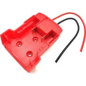 Resim Konesam Milwaukee 14.4v-18v Batarya Paketleri İçin Kablolu Dışarı Akım Verici Bağlantı Adaptörü Kırmızı 