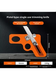 Resim Geeroyoo Ahşap İşi El Kesici - Yuvarlak Köşe Oluşturucu, Ekran Panelleri İçin Kenar Düzeltici, Pistol Tipi Profesyonel Alet 