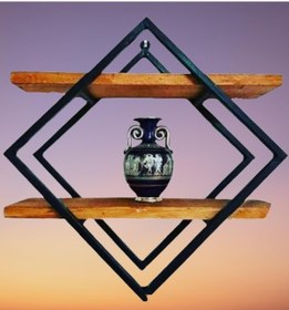 Resim Bengimobilya Kitaplık Duvar Monte Zlf İkili Ahşap Raf Metal Transmisyon Siyah 