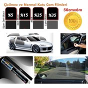 Resim Karva Carub Cam Filmi Kutu 50Cmx6M Çizilmez Super Dark Black Bir Arabalık 
