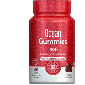 Resim Ocean Gummies Demir Çiğnenebilir Jel Form 60 Adet 