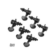 Resim Ranyeek Elektro Gitar Teli Kilitleyici Tünç Peg Seti 3l3r Siyah Tam Kapalı Yarı Daire Kolu 6 Adet 