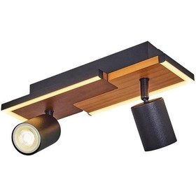 Resim Özcan Aydınlatma 1419-2 2 Spotlu Plafonyer Meşe Meşe 