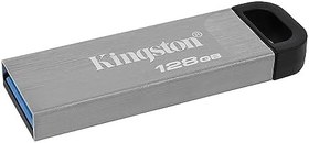 Resim Kingston DataTraveler Kyson 128 GB DTKN/128GB 200 MB/s'ye kadar Okuma, 60MB/s' ye kadar yazma, Metal Gövdeli 