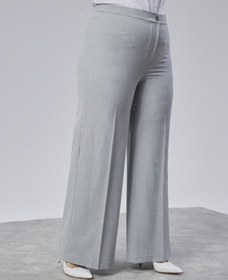 Resim Poly Viscose Full Lycra Beli̇ Lasti̇kli̇ Battal Pantolon - A.Gri / 52 