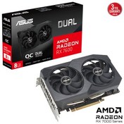 Resim ASUS DUAL-RX7600-O8G-V2, 8Gb, 128Bit, GDDR6, 1xHDMI, 3xDP, GAMING Ekran Kartı 