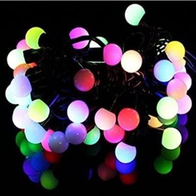 Resim Yılbaşı Boncuk Led Işık Rgb Fişli-Doğum Günü Parti Dekor Ağaç Süs 
