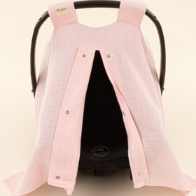 Resim Puset Örtüsü - Tek Taraflı - Şeker Pembe Muslin 